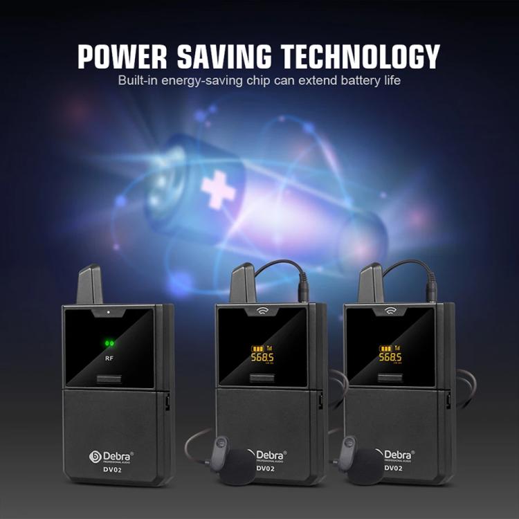 DEBRA DV-01 Wireless Lavalier Microphone TX & RX Outdoor Interview Live Broadcast - Microphone by DEBRA | Online Shopping UK | buy2fix