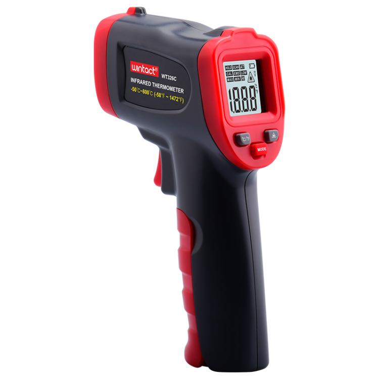 Wintact WT326C Portable Infrared Thermometer, Measuring Range: -50 to 800 Degrees Celsius(Black Red) - Thermostat & Thermometer by Wintact | Online Shopping UK | buy2fix