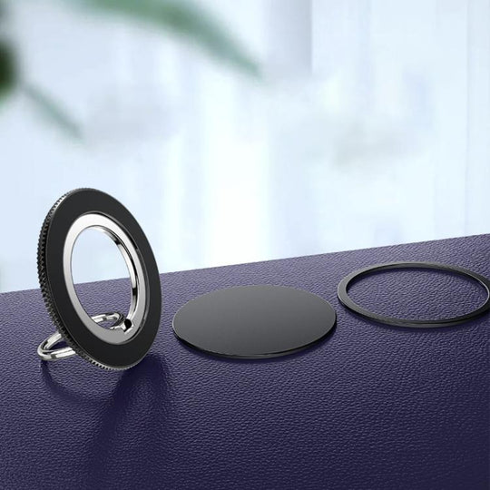 ZF040 Rotatable Folding MagSafe Magnetic Ring Buckle Holder(Black)