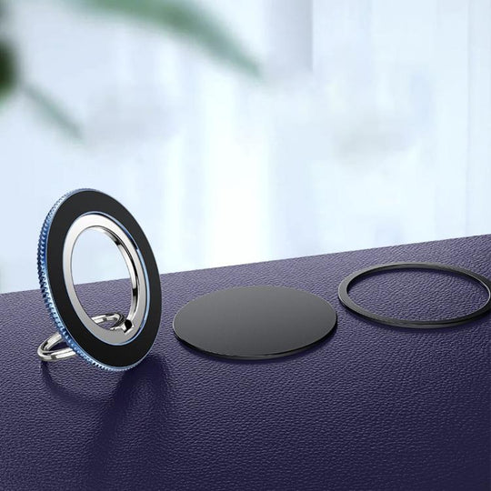 ZF040 Rotatable Folding MagSafe Magnetic Ring Buckle Holder(Blue)