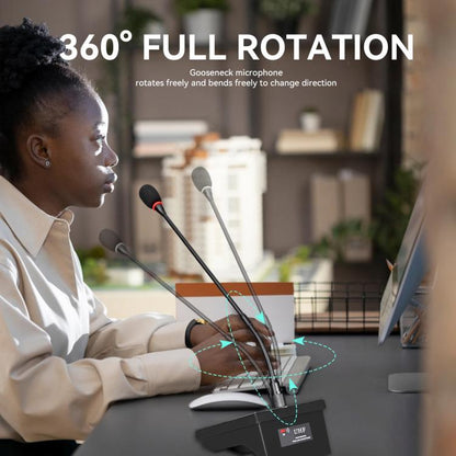 DEBRA R404 UHF Wireless Microphone 4-in-1 Professional Stage Performance Conference Handheld Mic(AU Plug) - Microphone by DEBRA | Online Shopping UK | buy2fix