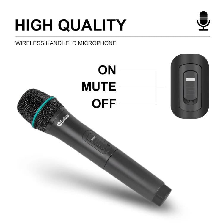 DEBRA AU-400 UHF Wireless Microphone System 4-in-1 for Performance Conference KTV, Model:2 Handheld +2 Bodypack(US Plug) - Microphone by DEBRA | Online Shopping UK | buy2fix