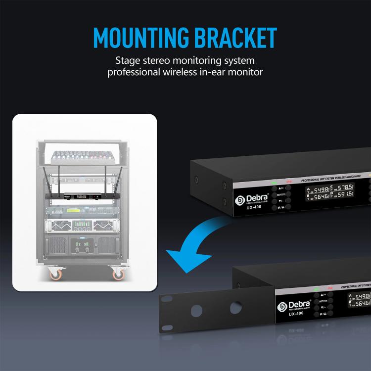 DEBRA UX-400 UHF Wireless Rechargeable Microphone System 4-in-1(UK Plug) - Microphone by DEBRA | Online Shopping UK | buy2fix