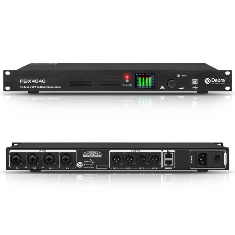 DEBRA FBX4040 DSP Feedback Suppressor Microphone Anti-howling Audio Processor(EU Plug) - Live Sound Effects Processors by DEBRA | Online Shopping UK | buy2fix