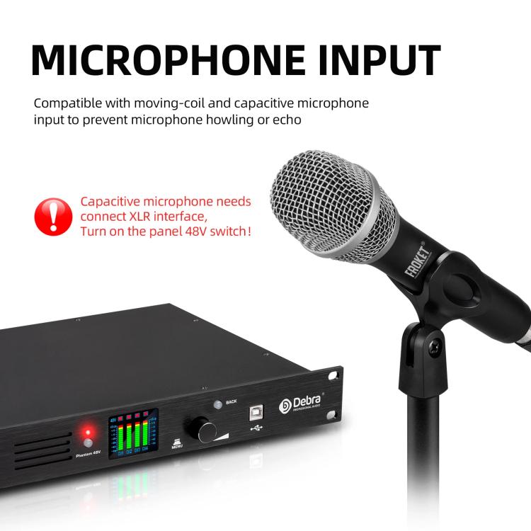 DEBRA FBX4040 DSP Feedback Suppressor Microphone Anti-howling Audio Processor(UK Plug) - Live Sound Effects Processors by DEBRA | Online Shopping UK | buy2fix