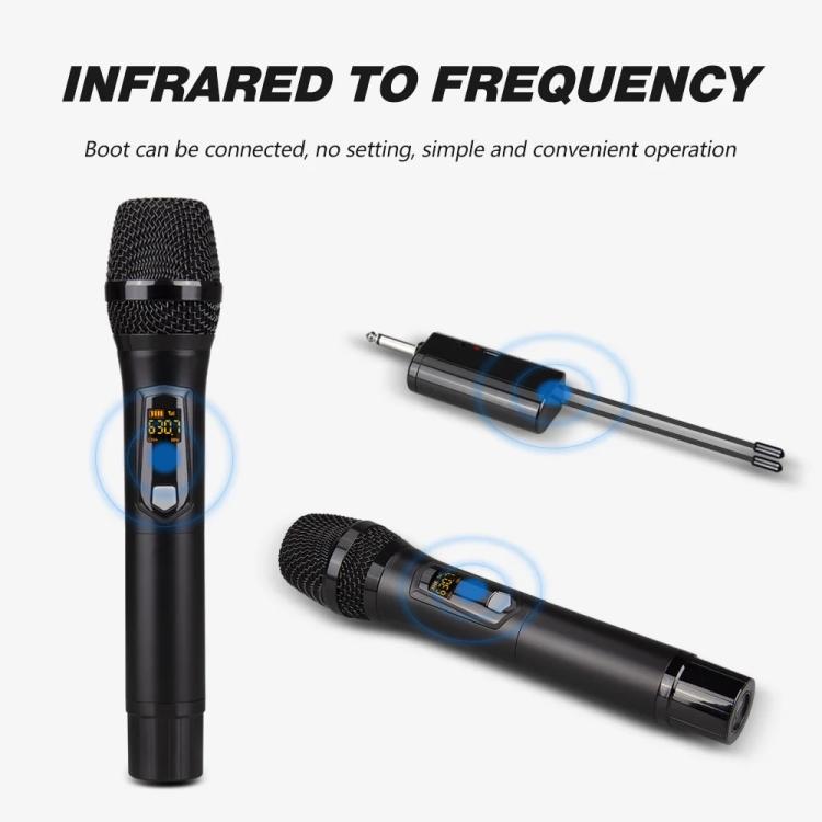 DEBRA A-25 UHF Wireless Rechargeable Microphone System for Stage KTV, Model:One Mic(Black) - Microphone by DEBRA | Online Shopping UK | buy2fix