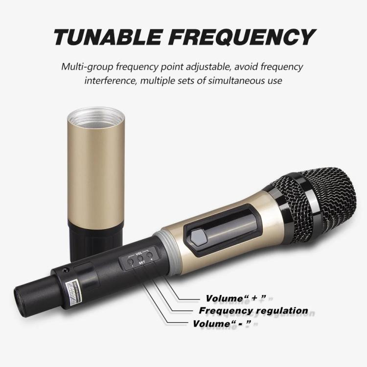 DEBRA A-25 UHF Wireless Rechargeable Microphone System for Stage KTV, Model:One Mic(Black) - Microphone by DEBRA | Online Shopping UK | buy2fix