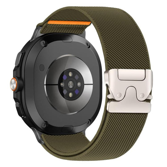 For Galaxy Watch9 / 8 / 8 Classic xDfind Parachute Buckle Stretch Nylon Watch Band(Army Green)