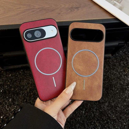 For Google Pixel 10 / 10 Pro Crazy Horse Texture MagSafe Phone Case(Red) - Google Cases by buy2fix | Online Shopping UK | buy2fix