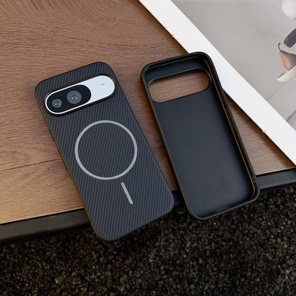 For Google Pixel 10 / 10 Pro Carbon Fiber Texture MagSafe Phone Case(Black) - Google Cases by buy2fix | Online Shopping UK | buy2fix