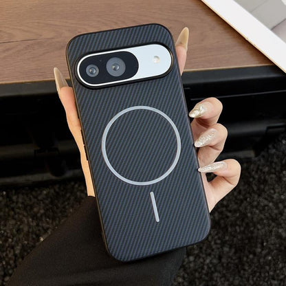 For Google Pixel 10 / 10 Pro Carbon Fiber Texture MagSafe Phone Case(Dark Blue) - Google Cases by buy2fix | Online Shopping UK | buy2fix