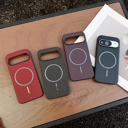 For Google Pixel 10 / 10 Pro Carbon Fiber Texture MagSafe Phone Case(Dark Blue) - Google Cases by buy2fix | Online Shopping UK | buy2fix