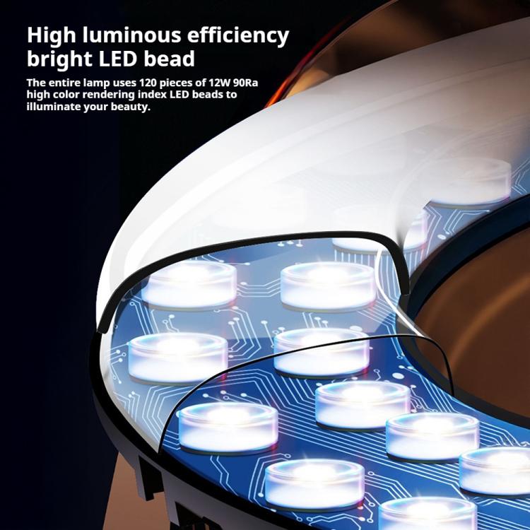 10 inch Striped Selfie Live Streaming Photography Lazy Stand LED Ring Fill Light Set(Black) - Ring Light by buy2fix | Online Shopping UK | buy2fix