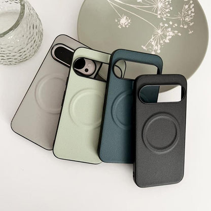 For Google Pixel 10 / 10 Pro Magsafe Magnetic Plain Leather Phone Case(Dark Green) - Google Cases by buy2fix | Online Shopping UK | buy2fix