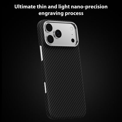 For iPhone 17 Pro Max 600D Fine Grain Series Carbon Fiber MagSafe Phone Case(Black) - iPhone 17 Pro Max Cases by buy2fix | Online Shopping UK | buy2fix