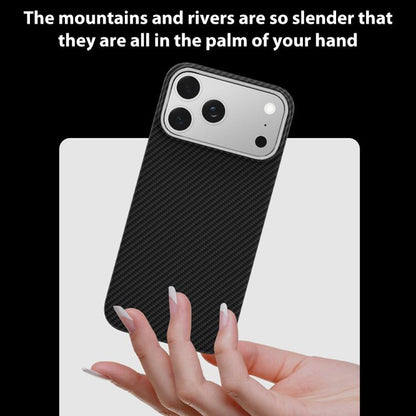 For iPhone 17 Pro Max 600D Fine Grain Series Carbon Fiber MagSafe Phone Case(Black) - iPhone 17 Pro Max Cases by buy2fix | Online Shopping UK | buy2fix