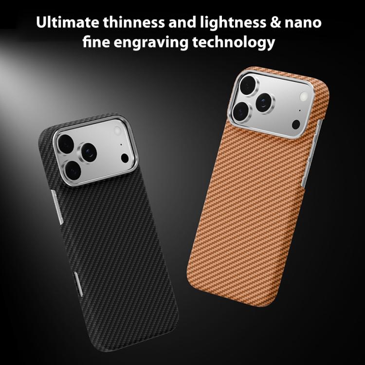 For iPhone 17 Pro Max 600D Fine Grain Series Carbon Fiber MagSafe Phone Case(Brown) - iPhone 17 Pro Max Cases by buy2fix | Online Shopping UK | buy2fix