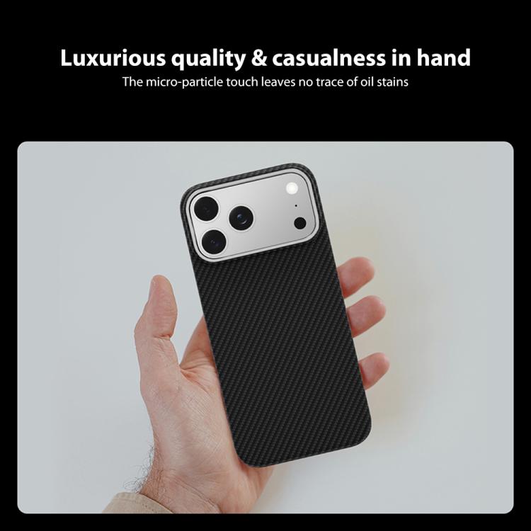 For iPhone 17 Pro Max 600D Fine Grain Series Carbon Fiber MagSafe Phone Case(Brown) - iPhone 17 Pro Max Cases by buy2fix | Online Shopping UK | buy2fix
