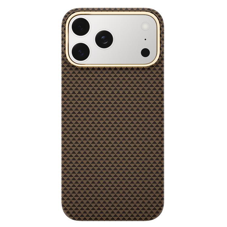 For iPhone 17 Pro Max Metal Frame Nanofiber MagSafe Magnetic Phone Case(Gold) - iPhone 17 Pro Max Cases by buy2fix | Online Shopping UK | buy2fix