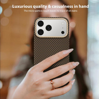 For iPhone 17 Pro Max Metal Frame Nanofiber MagSafe Magnetic Phone Case(Red) - iPhone 17 Pro Max Cases by buy2fix | Online Shopping UK | buy2fix