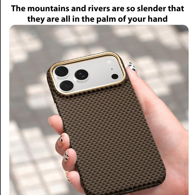 For iPhone 17 Pro Max Metal Frame Nanofiber MagSafe Magnetic Phone Case(Red) - iPhone 17 Pro Max Cases by buy2fix | Online Shopping UK | buy2fix