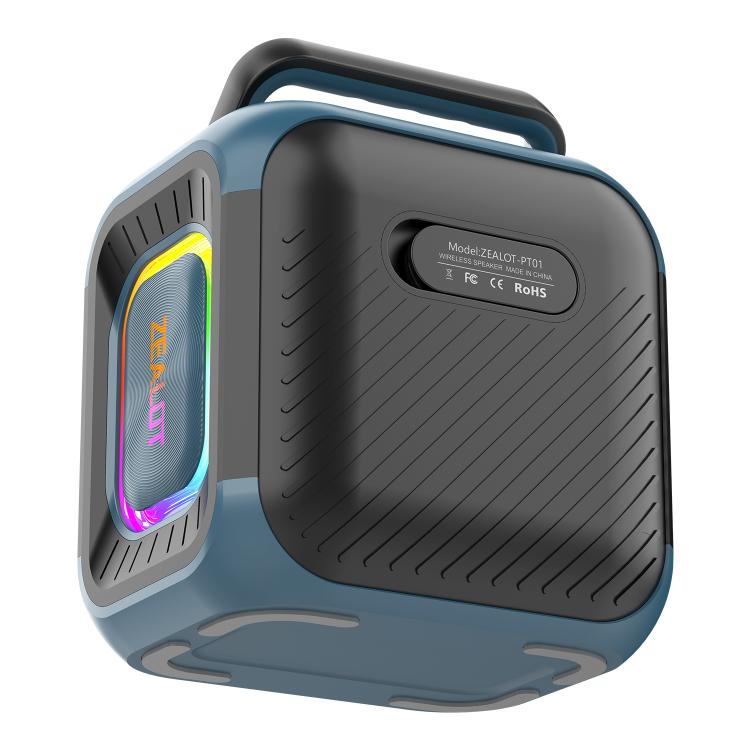 Zealot PT01 30W Portable Outdoor IPX6 RGB Stereo Bluetooth Speaker(Blue) - Waterproof Speaker by ZEALOT | Online Shopping UK | buy2fix
