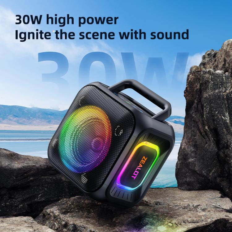 Zealot PT01 30W Portable Outdoor IPX6 RGB Stereo Bluetooth Speaker(Blue) - Waterproof Speaker by ZEALOT | Online Shopping UK | buy2fix