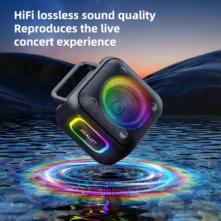 Zealot PT01 30W Portable Outdoor IPX6 RGB Stereo Bluetooth Speaker(Blue) - Waterproof Speaker by ZEALOT | Online Shopping UK | buy2fix