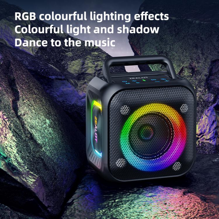 Zealot PT01 30W Portable Outdoor IPX6 RGB Stereo Bluetooth Speaker(Blue) - Waterproof Speaker by ZEALOT | Online Shopping UK | buy2fix