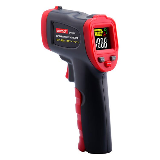 Wintact WT327B portable infrared thermometer, measuring range: -50 to 600 degrees Celsius(Black Red)