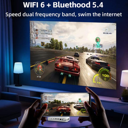 WOWOTO WWT-T10 Android 9.0 DLP 1920x1080P HD 350-400ANSI Smart Projector(UK Plug) - LED Projector by WOWOTO | Online Shopping UK | buy2fix