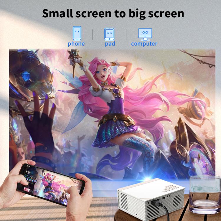 WOWOTO WWT-BL02E Android 9.0 LCD Display 1280x720P 150ANSI Smart Projector(UK Plug) - LED Projector by WOWOTO | Online Shopping UK | buy2fix