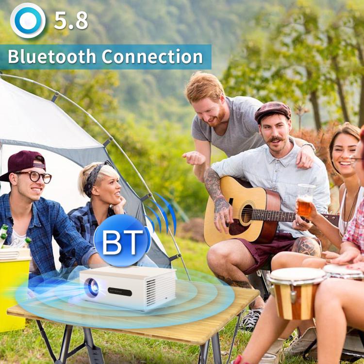 WOWOTO WWT-BL02E Android 9.0 LCD Display 1280x720P 150ANSI Smart Projector(EU Plug) - LED Projector by WOWOTO | Online Shopping UK | buy2fix