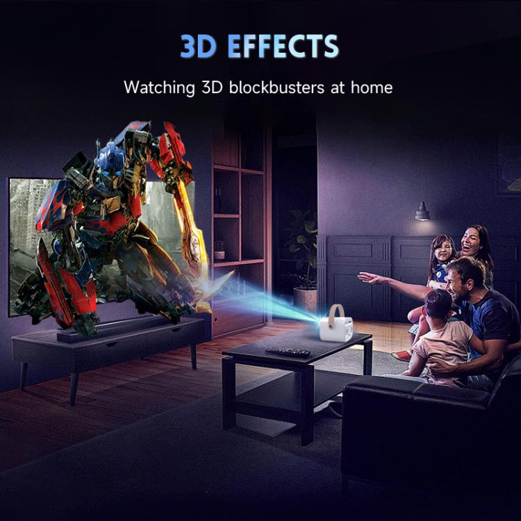 WOWOTO WWT-M8 Android 9 DLP 1920x1080P HD 300ANSI Smart Projector(US Plug) - LED Projector by WOWOTO | Online Shopping UK | buy2fix