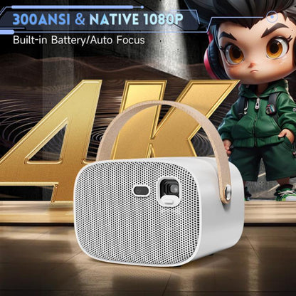 WOWOTO WWT-M8 Android 9 DLP 1920x1080P HD 300ANSI Smart Projector(US Plug) - LED Projector by WOWOTO | Online Shopping UK | buy2fix