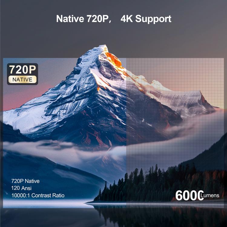 WOWOTO WWT-BL15 Android 11 LCD Display 720P 120ANSI Smart Projector(US Plug) - LED Projector by WOWOTO | Online Shopping UK | buy2fix