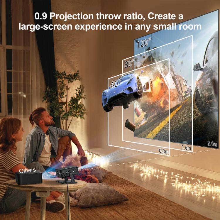 WOWOTO WWT-BL15 Android 11 LCD Display 720P 120ANSI Smart Projector(UK Plug) - LED Projector by WOWOTO | Online Shopping UK | buy2fix