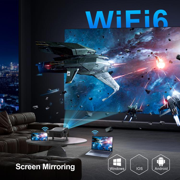 WOWOTO WWT-BL15 Android 11 LCD Display 720P 120ANSI Smart Projector(UK Plug) - LED Projector by WOWOTO | Online Shopping UK | buy2fix