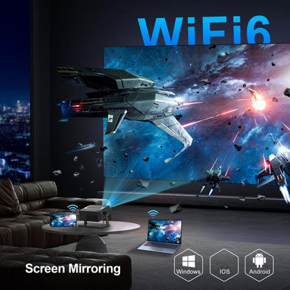 WOWOTO WWT-BL15 Android 11 LCD Display 720P 120ANSI Smart Projector(EU Plug) - LED Projector by WOWOTO | Online Shopping UK | buy2fix