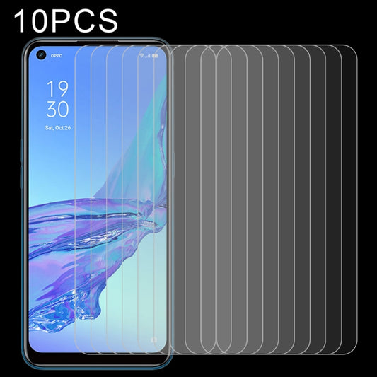 For OPPO A53 10 PCS 0.26mm 9H 2.5D Tempered Glass Film by buy2fix