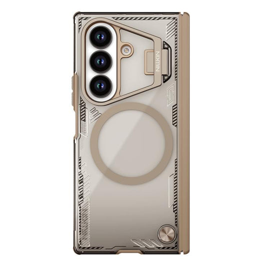 For Samsung Galaxy Z Fold7 5G NILLKIN Iceblade Prop Series MagSafe Magnetic Frame Version Phone Case(Gold)