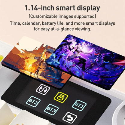 AULA F108 Pro 108 Keys Wired/2.4G/Bluetooth Three Model Customizable RGB Gaming Mechanical Keyboard(Glacier Blue) - Wireless Keyboard by AULA | Online Shopping UK | buy2fix