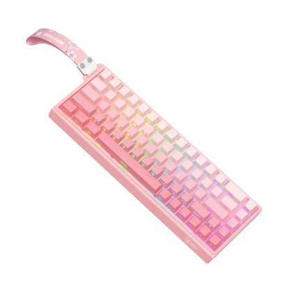 ONIKUMA G69 68 Keys RGB Lighting Wired Magnetic Axis Keyboard(Pink) - Wired Keyboard by ONIKUMA | Online Shopping UK | buy2fix