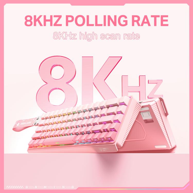 ONIKUMA G69 68 Keys RGB Lighting Wired Magnetic Axis Keyboard(Pink) - Wired Keyboard by ONIKUMA | Online Shopping UK | buy2fix