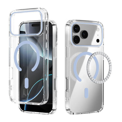 For iPhone 17 Pro Max ABEEL MagSafe Magnetic Color Ring Anti-scratch Transparent Phone Case(Far Peak Blue) - iPhone 17 Pro Max Cases by buy2fix | Online Shopping UK | buy2fix