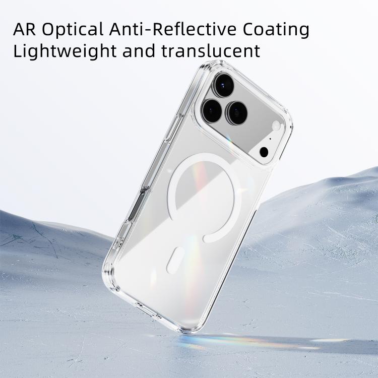 For iPhone 17 Pro ABEEL MagSafe Magnetic Color Ring Anti-scratch Transparent Phone Case(Blue) - iPhone 17 Pro Cases by buy2fix | Online Shopping UK | buy2fix
