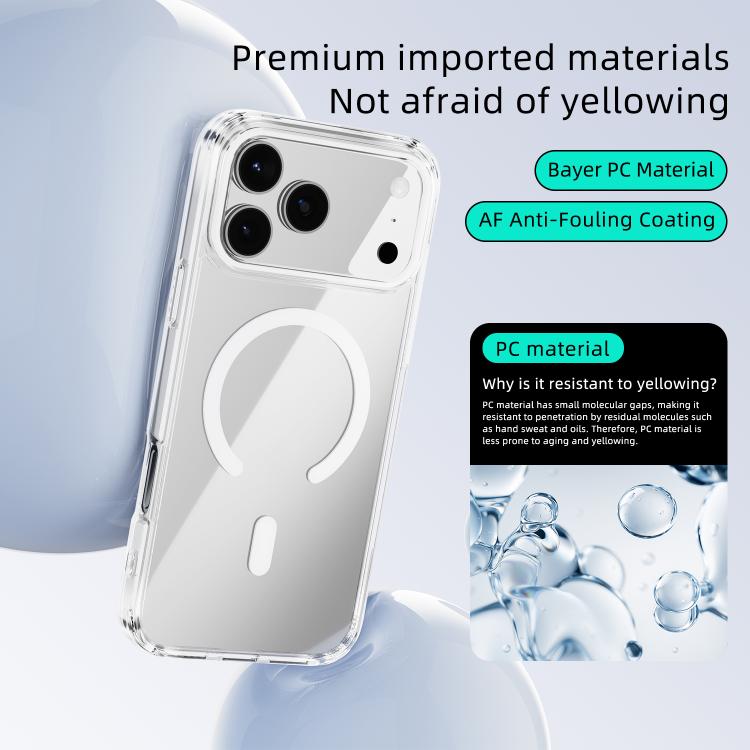 For iPhone Air ABEEL MagSafe Magnetic Color Ring Anti-scratch Transparent Phone Case(Purple) - iPhone Air Cases by buy2fix | Online Shopping UK | buy2fix