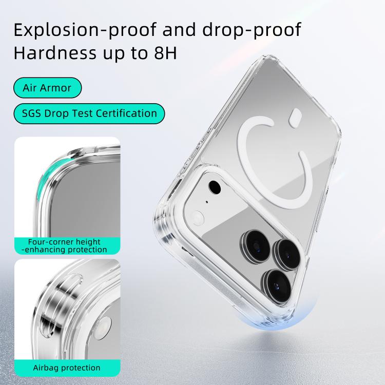 For iPhone Air ABEEL MagSafe Magnetic Color Ring Anti-scratch Transparent Phone Case(Purple) - iPhone Air Cases by buy2fix | Online Shopping UK | buy2fix