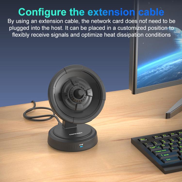 COMFAST CF-986BE Directional Network Card WiFi-7 Gaming 6500M Gigabit USB Network Adapter(Black) - USB Network Adapter by COMFAST | Online Shopping UK | buy2fix