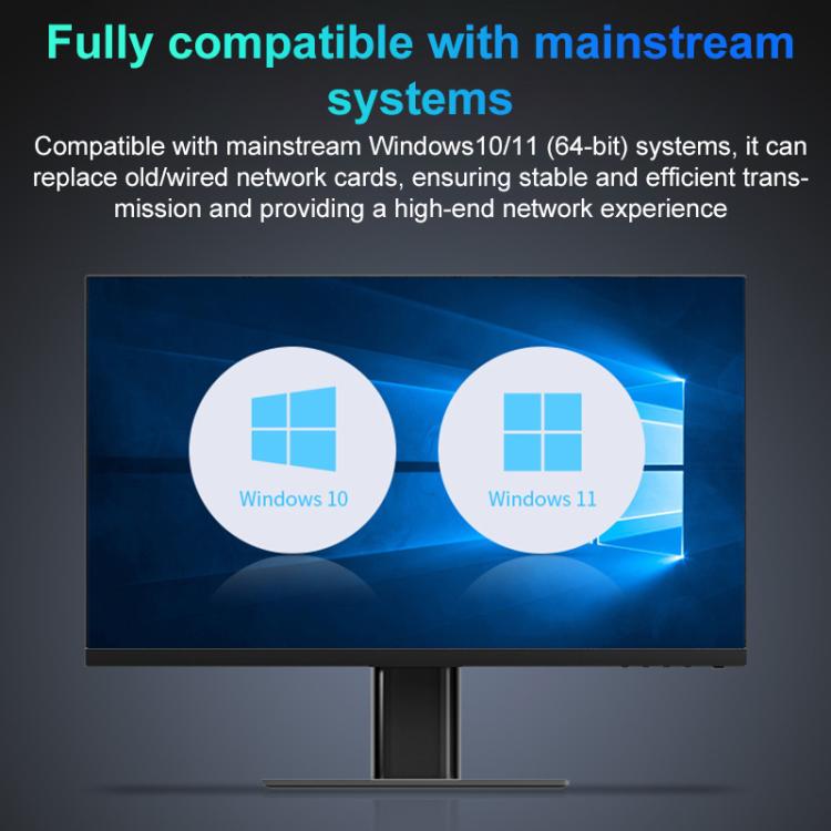 COMFAST CF-986BE Directional Network Card WiFi-7 Gaming 6500M Gigabit USB Network Adapter(Black) - USB Network Adapter by COMFAST | Online Shopping UK | buy2fix